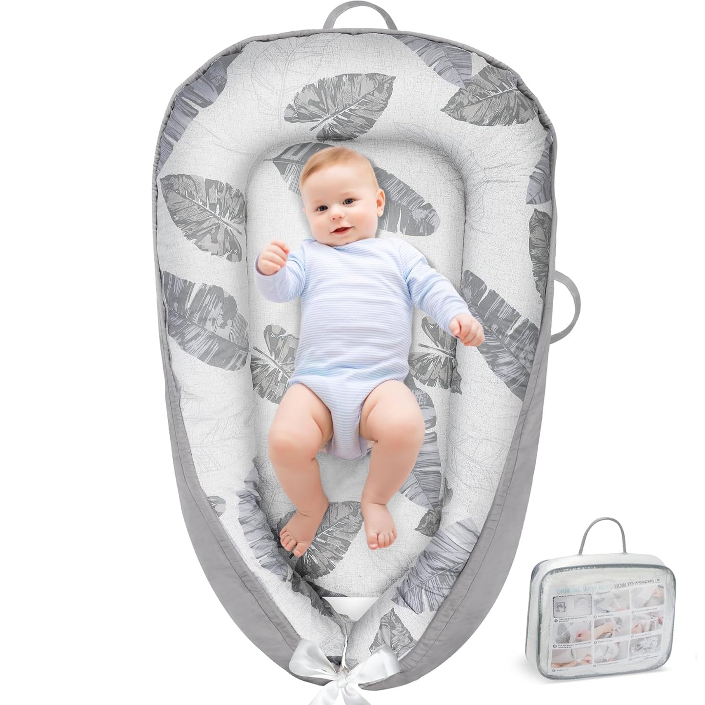 Breathable Baby Lounger - Cozy & Portable for Newborns