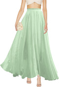 Women Full/Ankle Length Elastic Pleated Retro Maxi (Style 5RS8)
