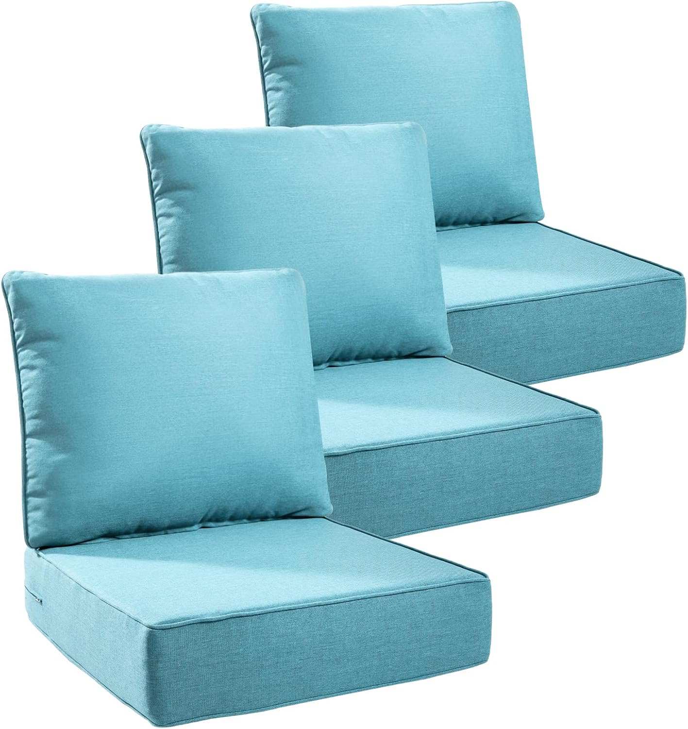 Luxury 6-Inch Outdoor Cushions for Patio Furniture Set of 3