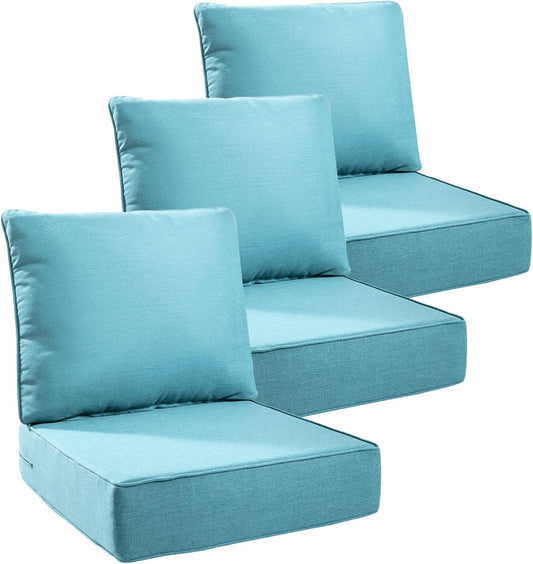 Luxury 6-Inch Outdoor Cushions for Patio Furniture Set of 3