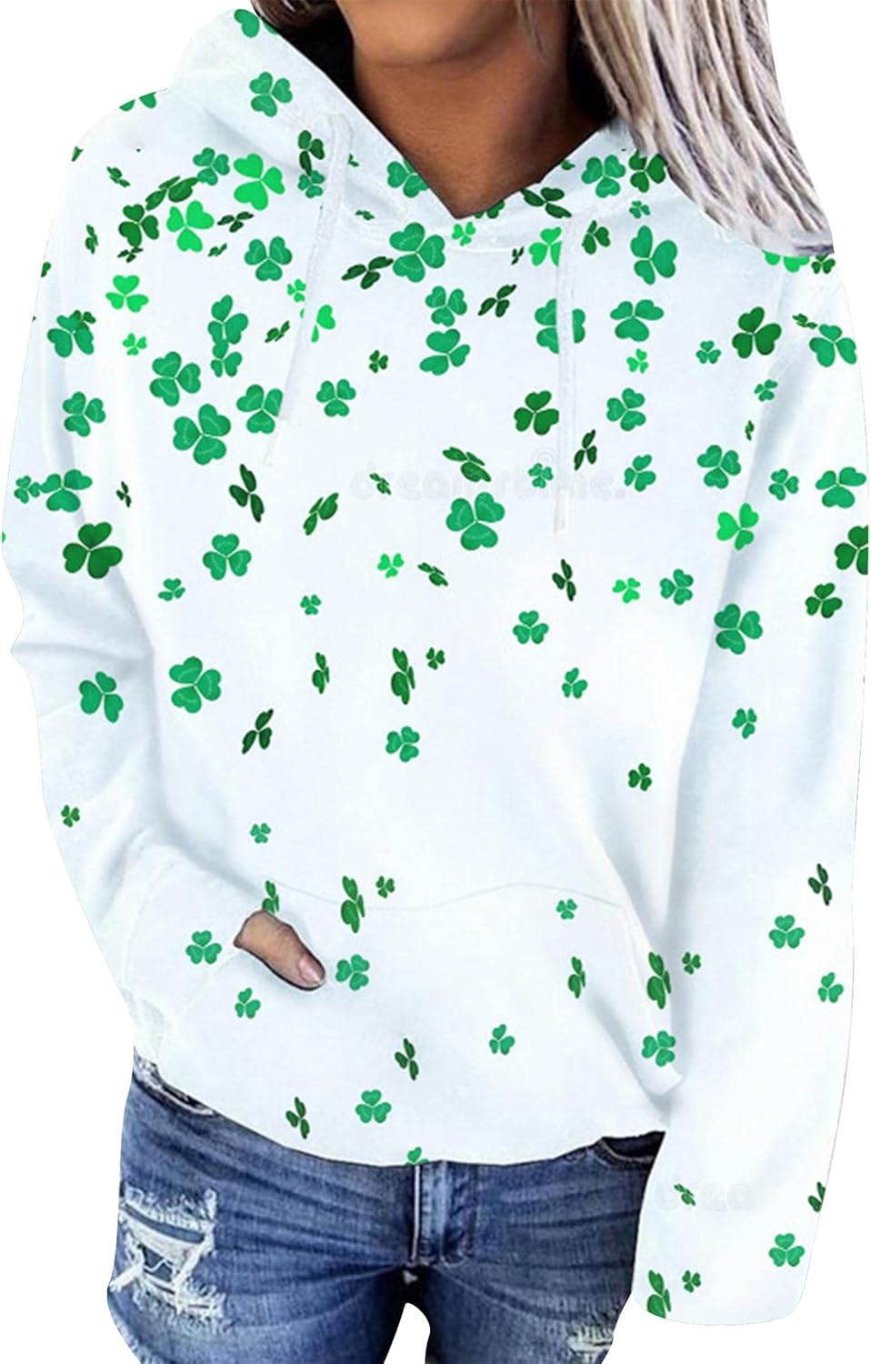 Cozy St. Paddy's Day Clover Sweatshirt by WIWIQS