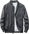 Men's Slim Fit Nylon Bomber Jacket - Lightweight Casual Jacket