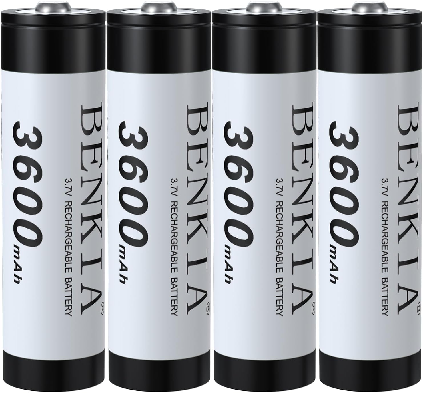 PAOWANG 18650 Rechargeable Battery 3600mAh - 4 Pack for Brighter Lighting
