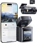 4K+1080P Solar Dash Cam Front and Rear - Hardwire-Free Parking