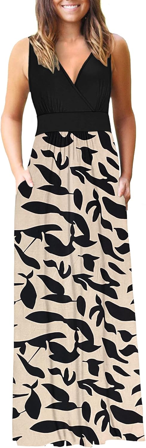 AUSELILY Women's Sleeveless Formal Dress with Pockets 2025