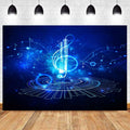 Music Night Backdrop Blue Photography Backgrounds Starlight Backdrop