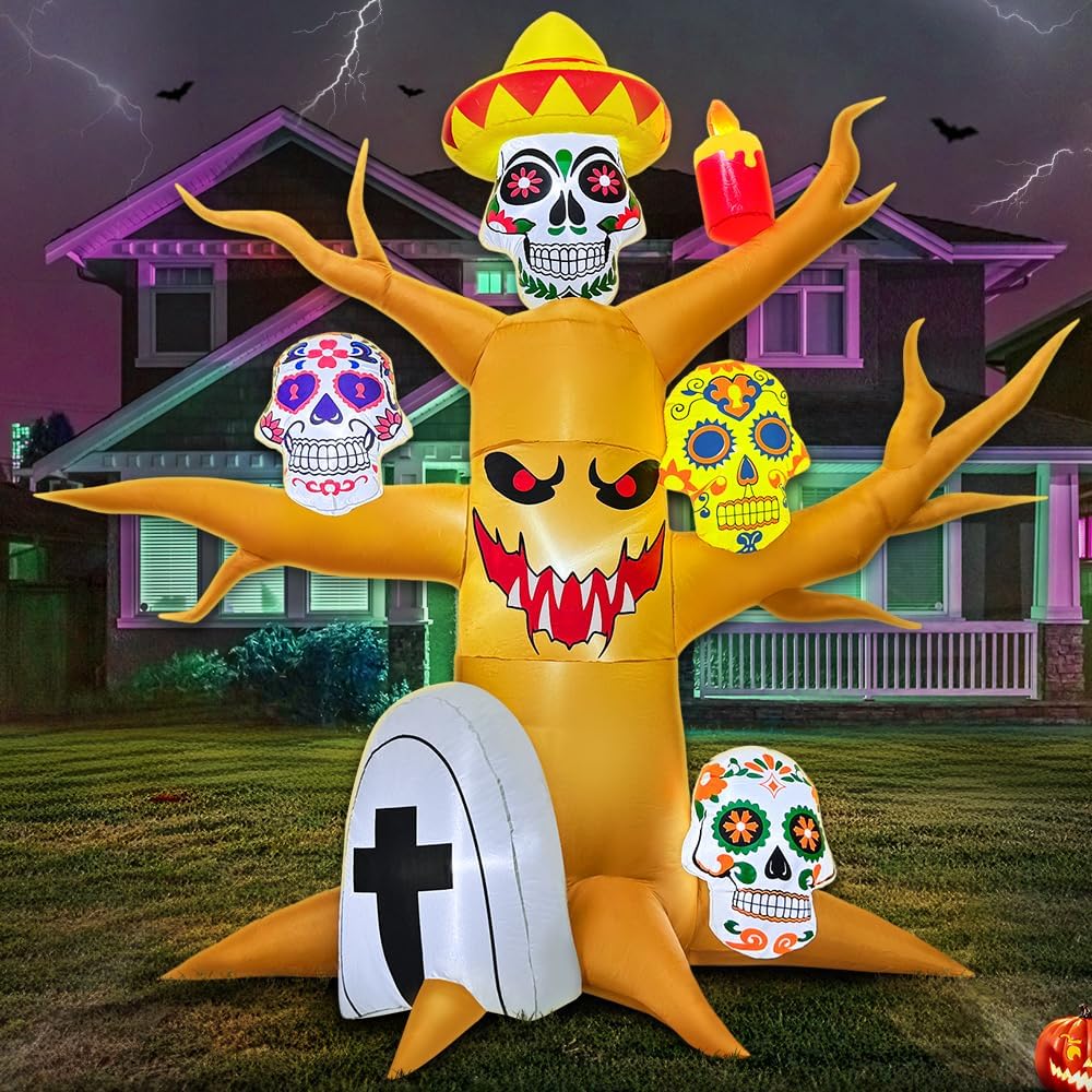 8FT Halloween Inflatable Decorations for Spooky Yard Fun