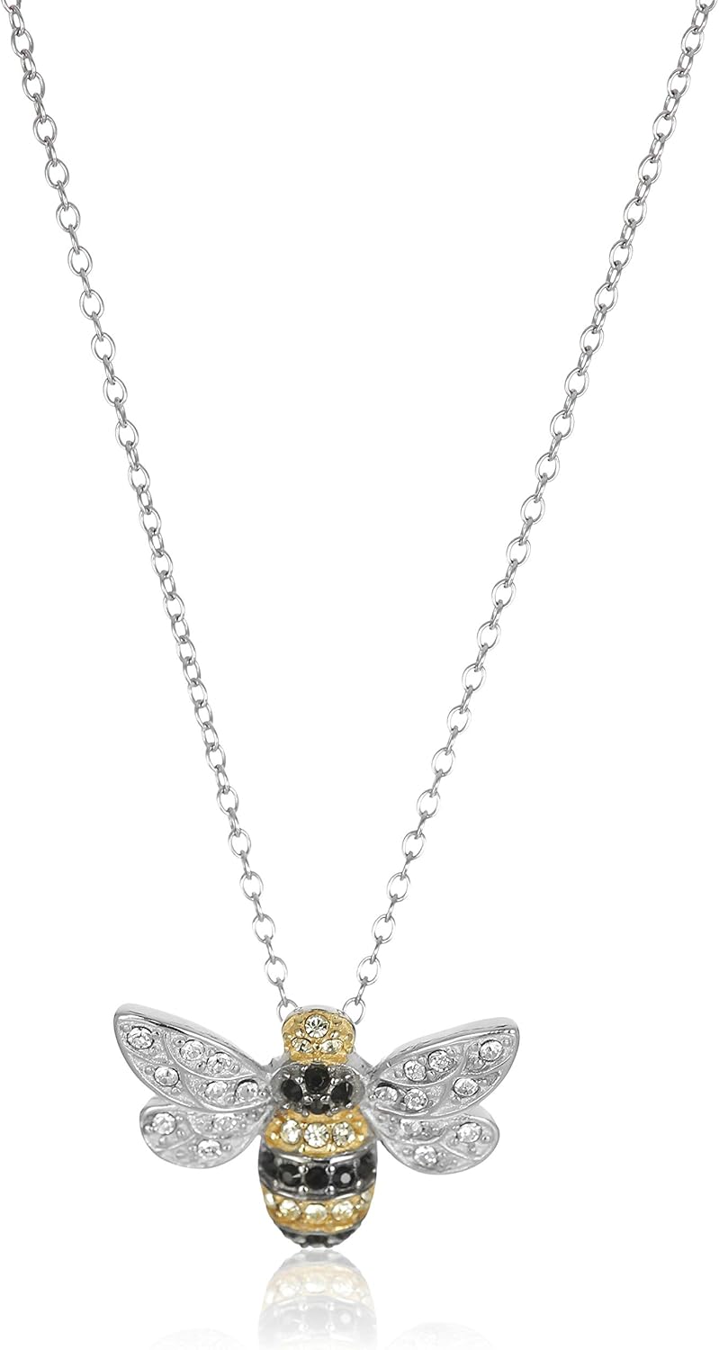Whimsical Critters Crystal Pendant Necklace for Women, 18in Chain