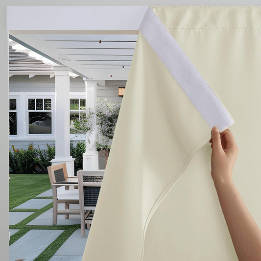 RYB HOME Windproof Outdoor Curtains for Patio Waterproof Shade