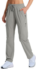 Women's Hiking Pants Quick Dry Lightweight Cargo Pants - UPF 50 Zipper