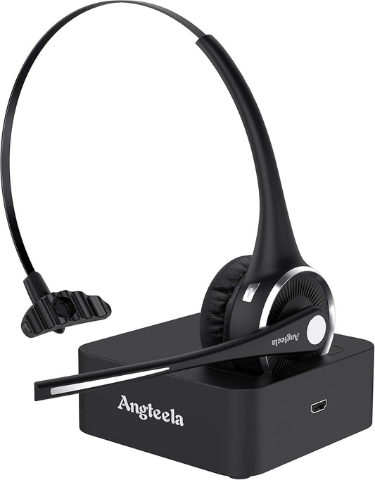 Angteela Bluetooth Trucker Headset: Noise Canceling Mic