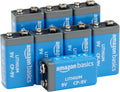 9 Volt Lithium High-Performance Batteries 8-Pack - Long Lasting Power