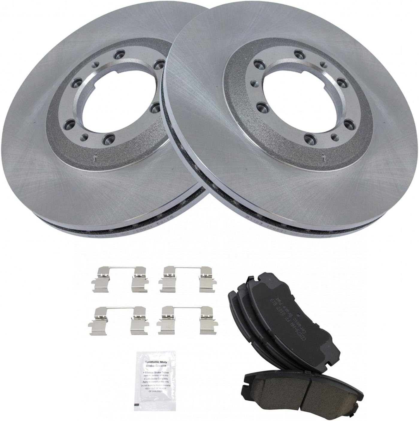 TRQ Front Ceramic Brake Pad & Rotor Kit for Rodeo Passport Trooper