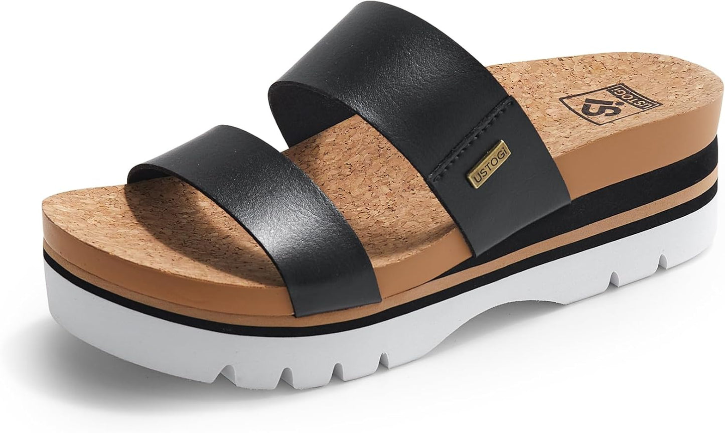 Flatform Platform Sandals for Women with Arch Support and Style