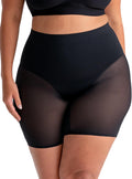 Compression Shorts High Waisted Mesh Body Shaper Shorts - Smooth