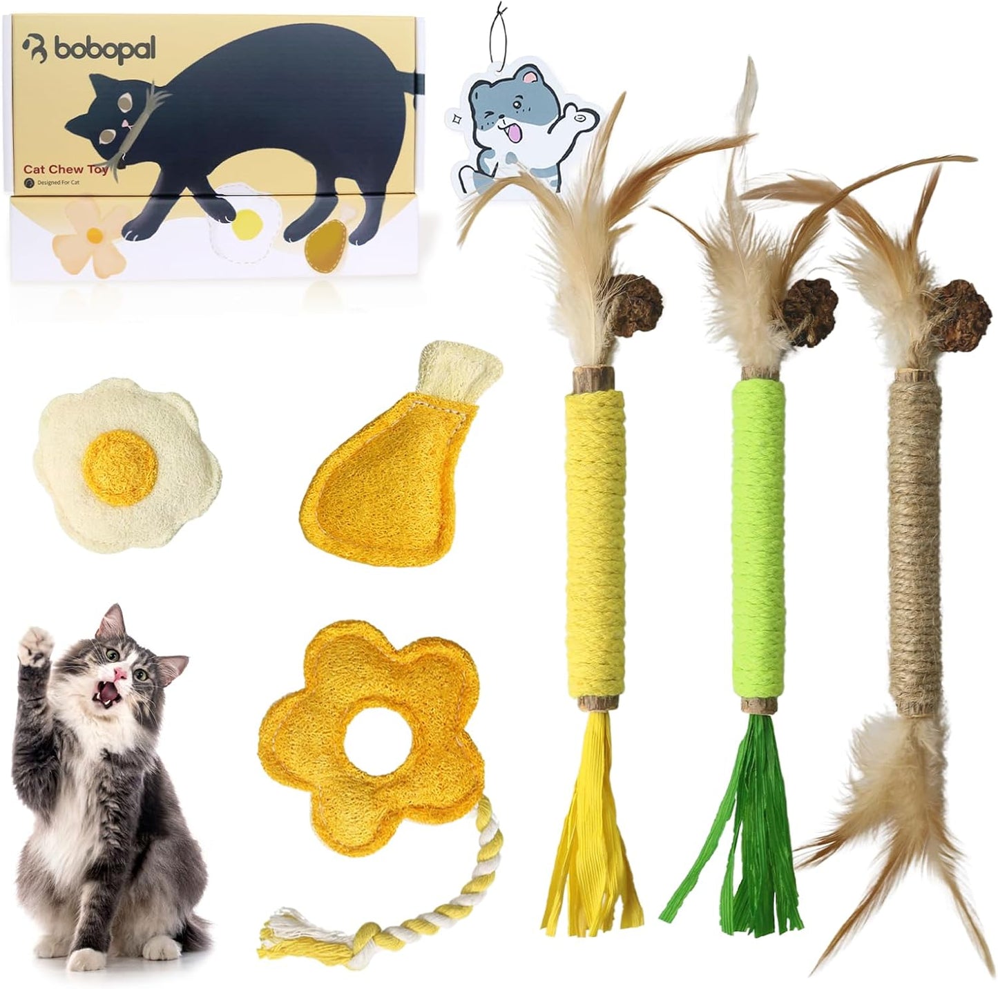 Interactive Cat Chew Toy Pack - Happy Cats!
