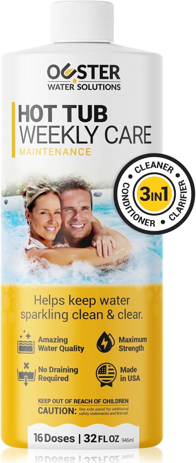 3in1 Weekly Hot Tub Cleaner for Crystal Clear Water Care