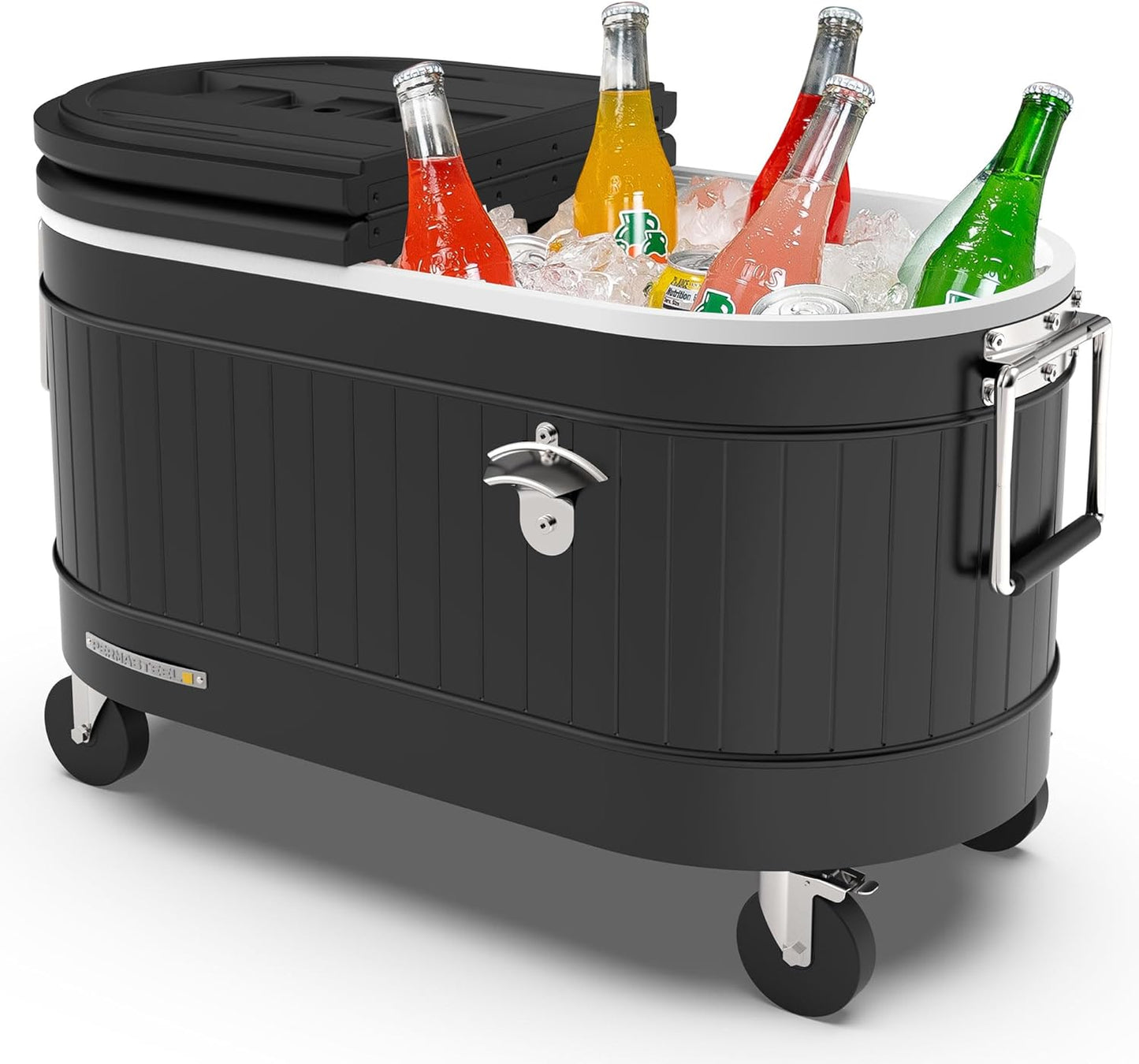 Permasteel Rolling Patio Cooler for Outdoor Gatherings and BBQs