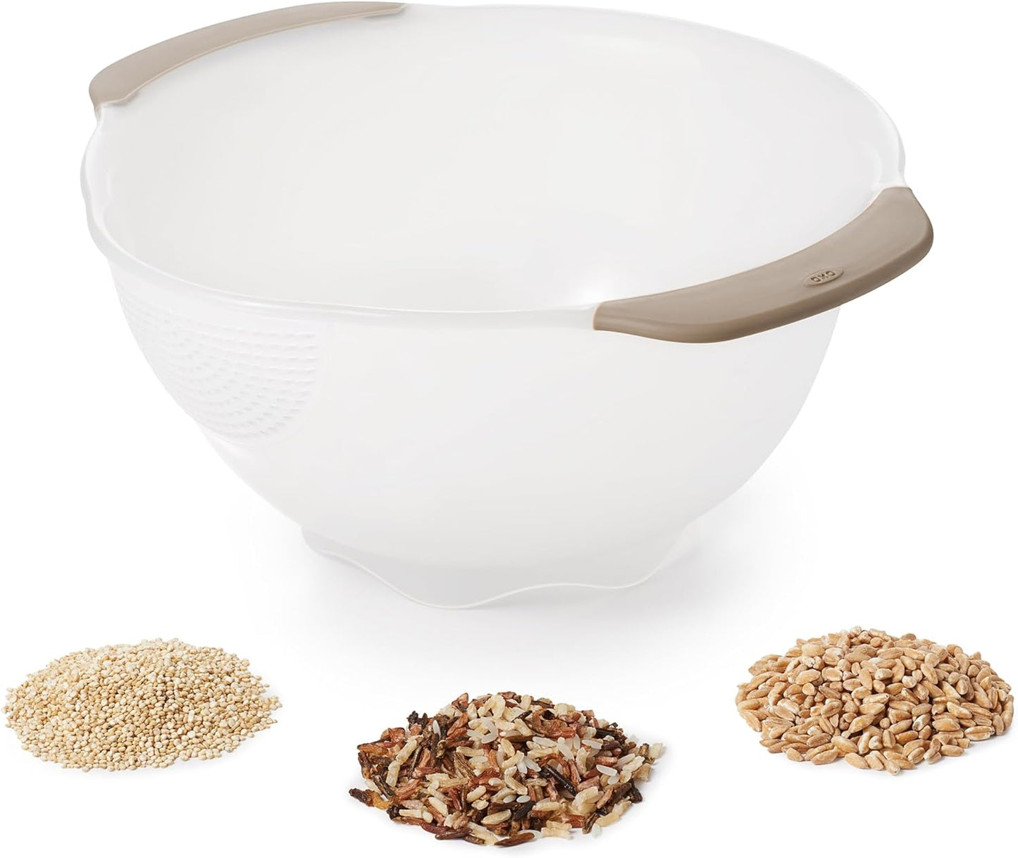 OXO Good Grips Rice & Small Grains Colander - Effortlessly Rinse & Strain
