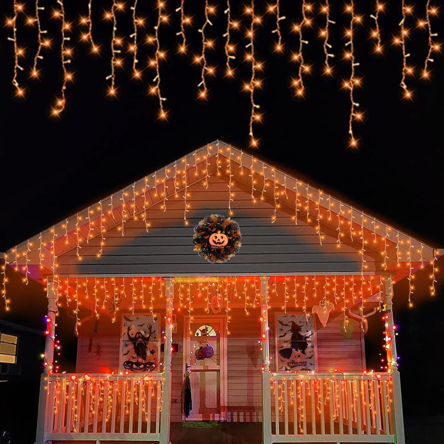 66ft 800 LED Orange Halloween Lights for Outdoor Decor