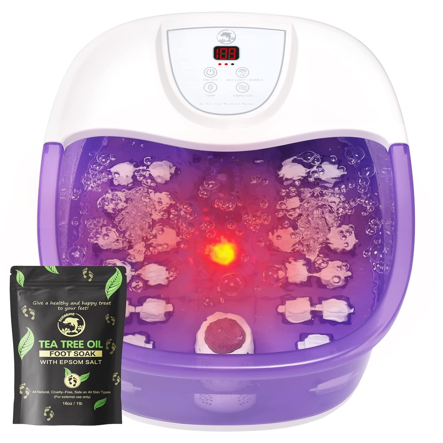 Foot Spa Bath Massager with Heat and Vibration for Relaxation