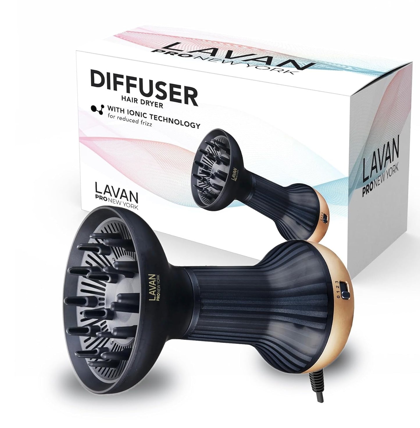 Diffuser Hair Dryer for Curly Hair with Ionic Technology