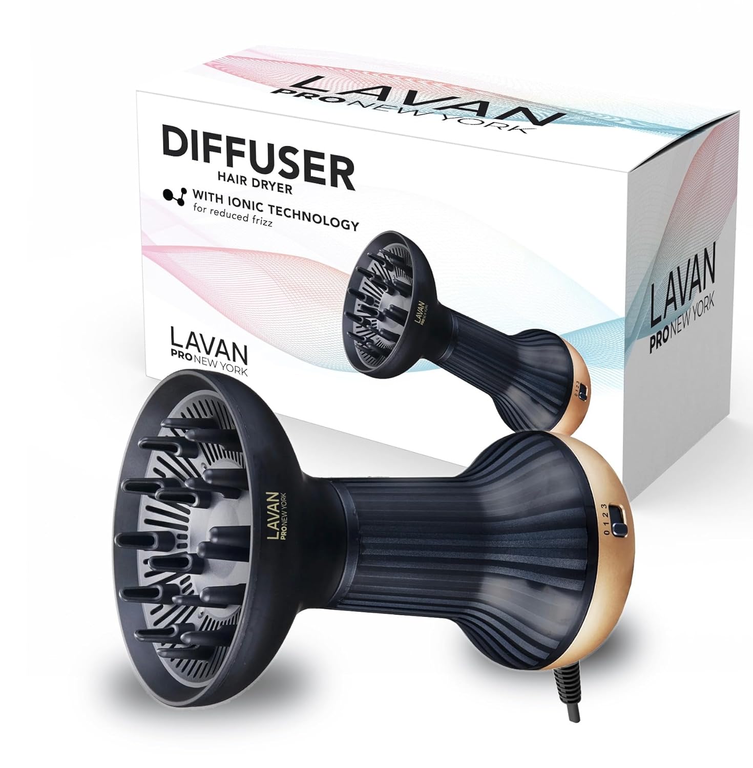 Diffuser Hair Dryer for Curly Hair with Ionic Technology