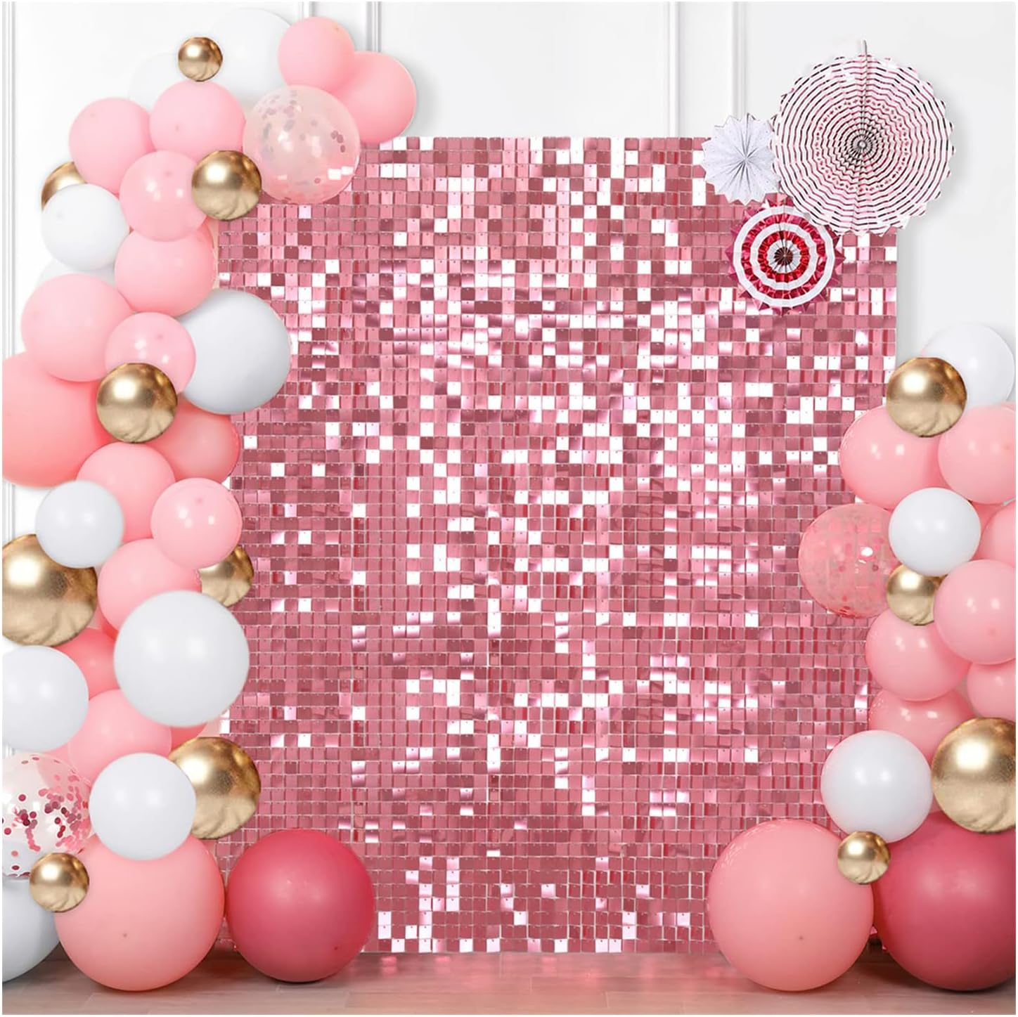 Pink Shimmer Wall Backdrop Panels for Stunning Party Decor