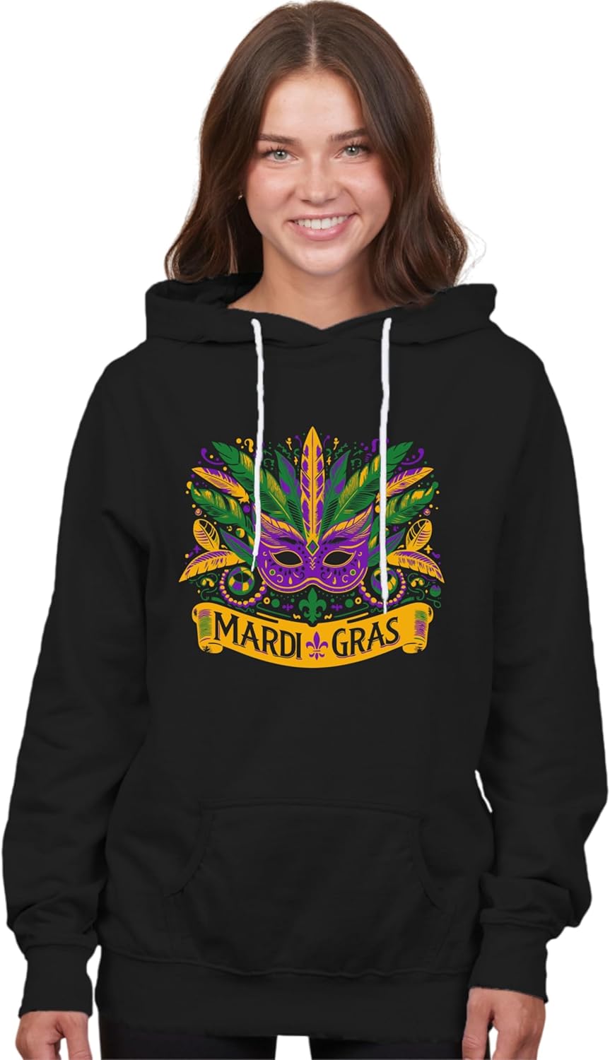 Mardi Gras Mask Sweatshirt: Fun Gift Idea!