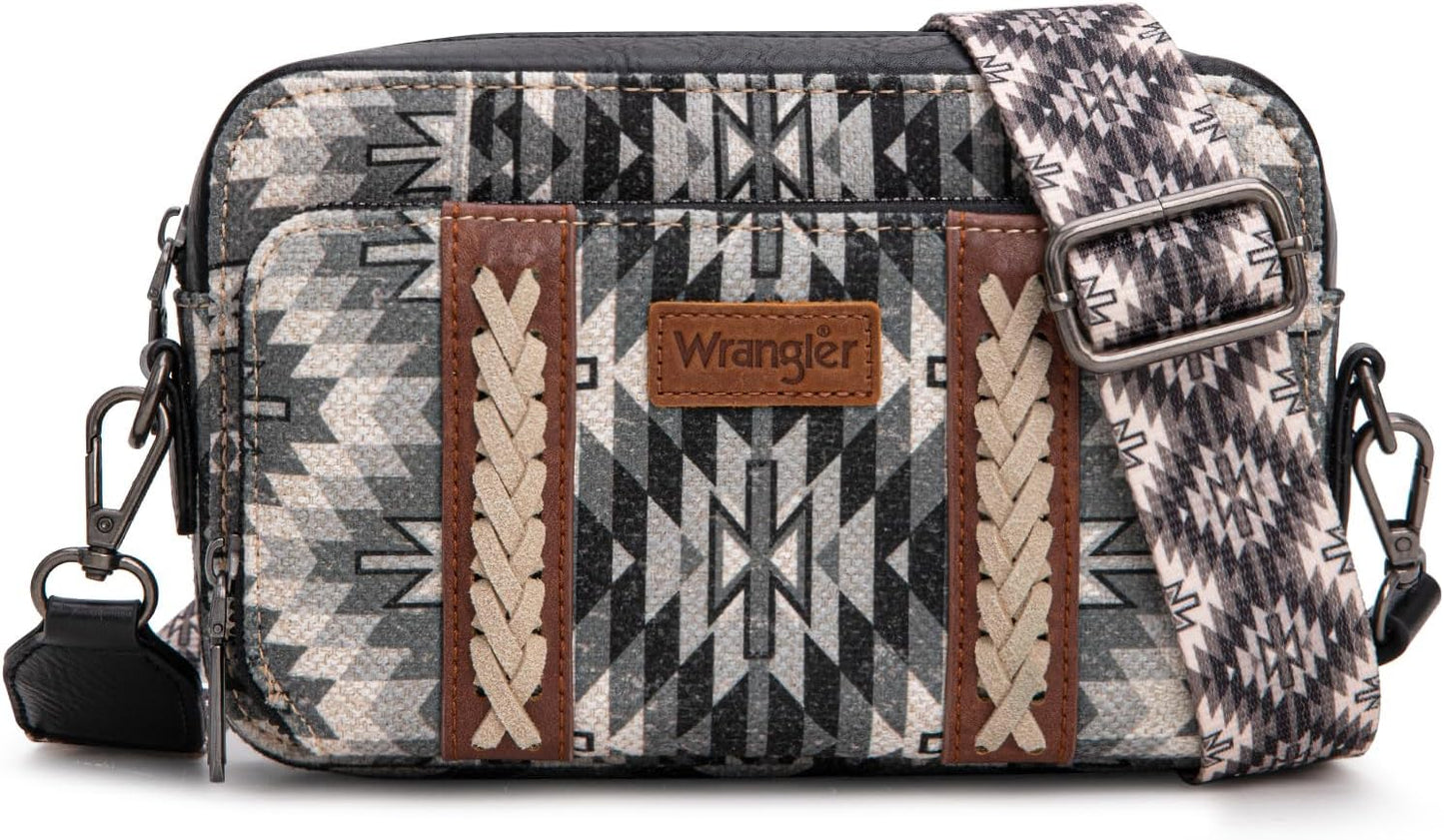 Wrangler Crossbody Bag for Women with Boho Aztec Style