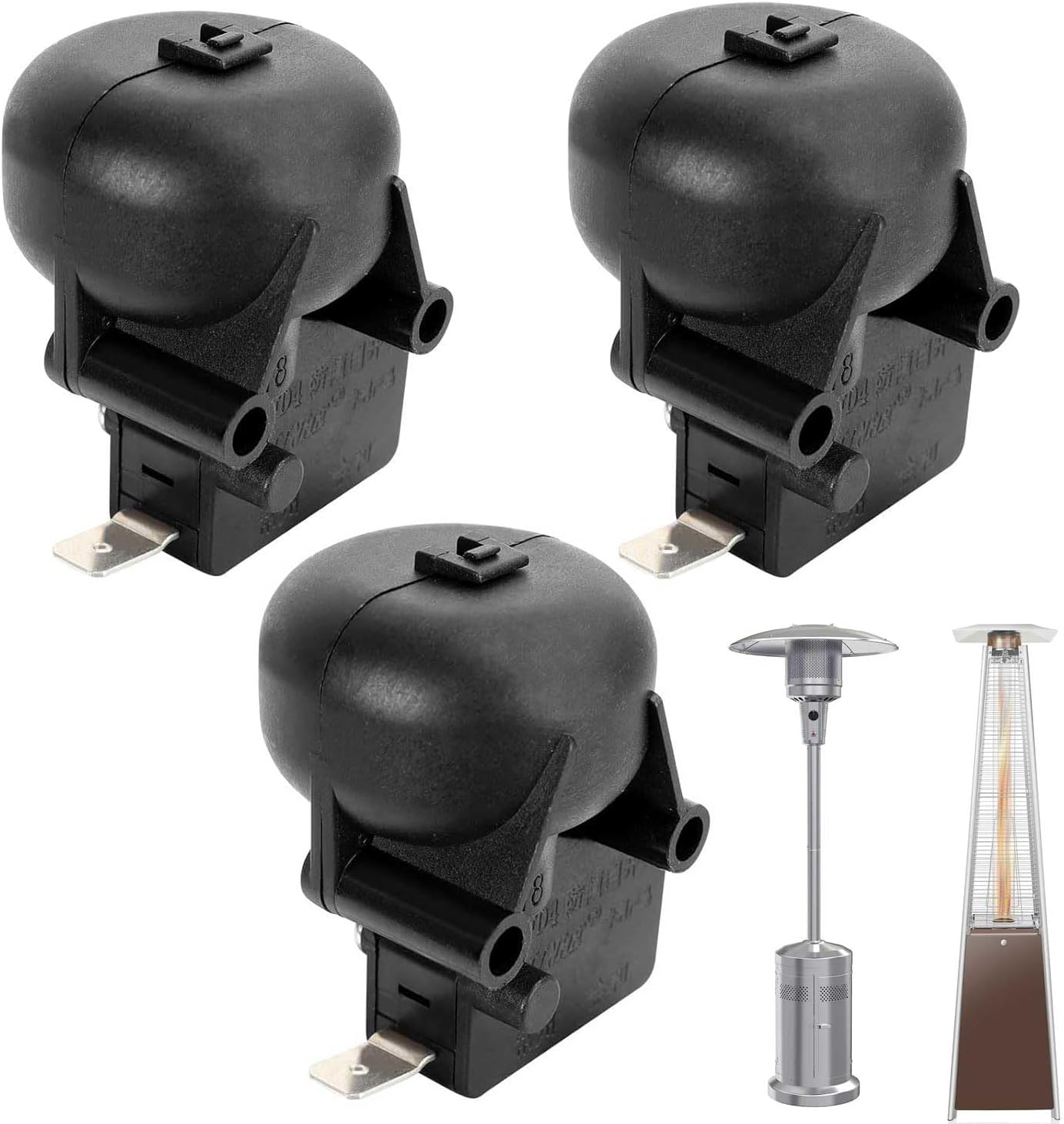 3-Pack Anti-Tilt Dump Switch Set for Patio Heaters - Lesimnky