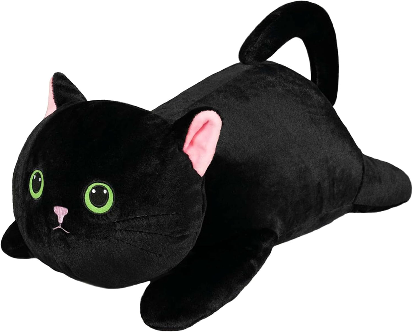 Weighted Stuffed Animals 19in Black Cat Plush Hugging Pillow