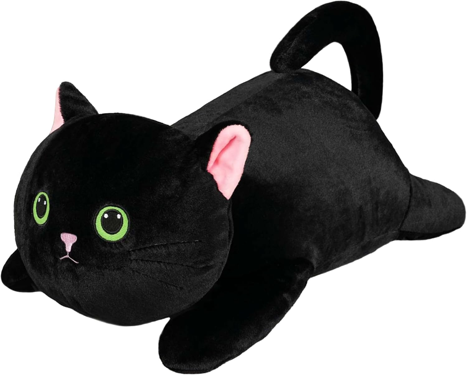 Weighted Stuffed Animals 19in Black Cat Plush Hugging Pillow
