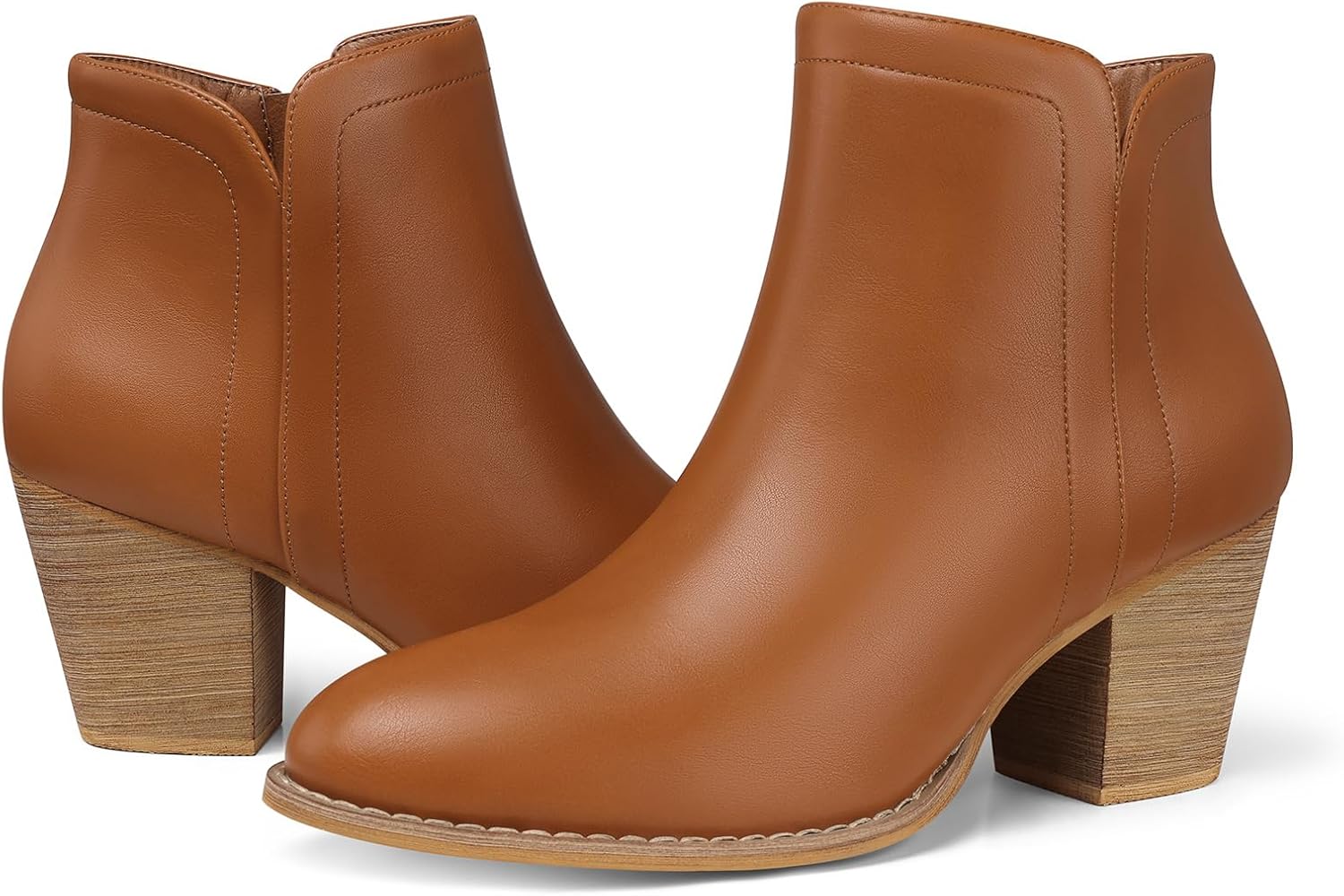 Stylish SHIBEVER Women's Ankle Boots with Chunky Low Heel