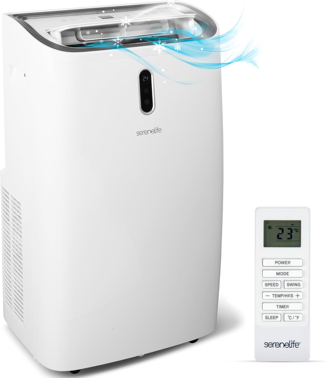 SereneLife 12000 BTU Portable AC - Cool & Dehumidify Anywhere!
