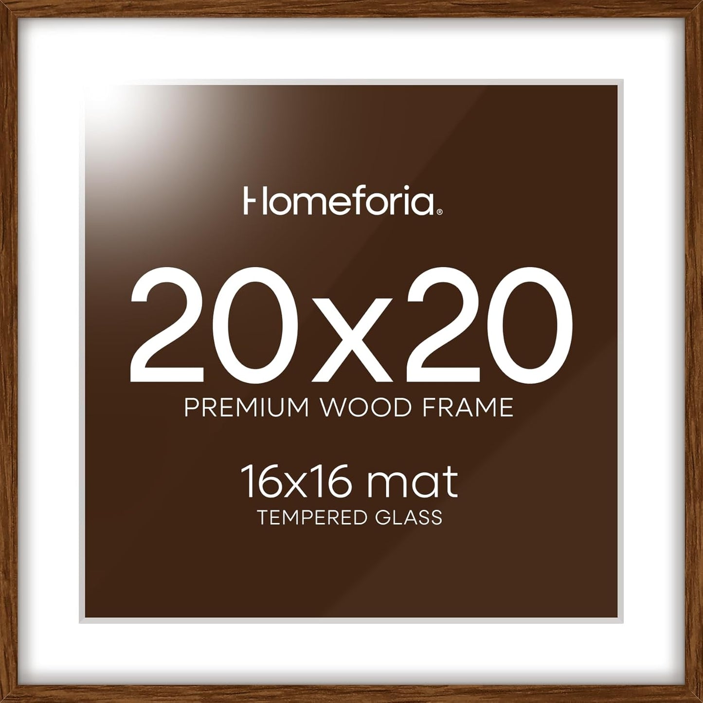 20x20 Brown Picture Frame for Elegant Home Decor by Homeforia