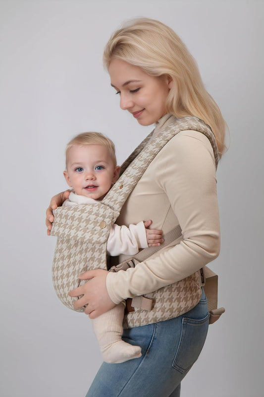 NEST BLANCHE Houndstooth Baby Carrier: Cozy Lumbar Support