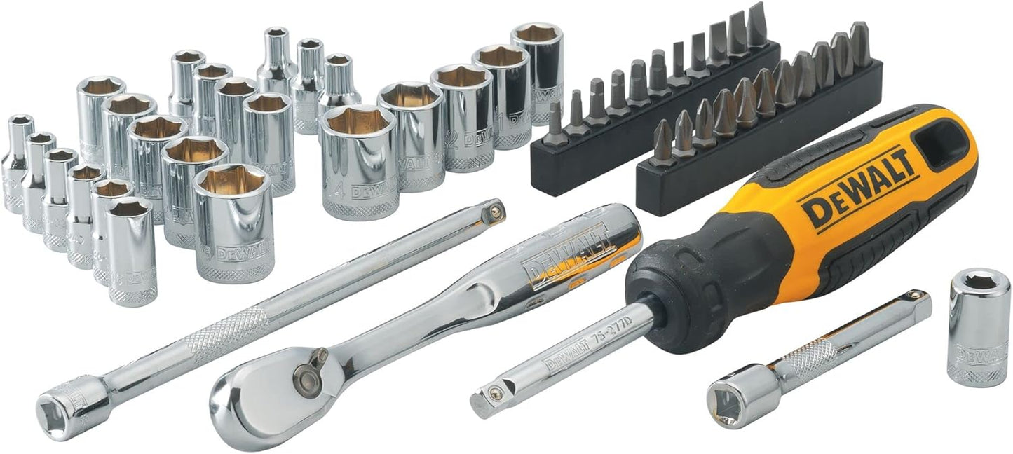 DEWALT Mechanics Tool Set with 72 Tooth Ratchets, 50 Piece