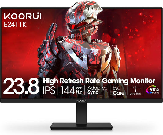 KOORUI 24 Inch Gaming Monitor with 144Hz Refresh Rate