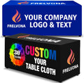 Custom Table Cloth with Business Logo Rectangle 8FT Open Back
