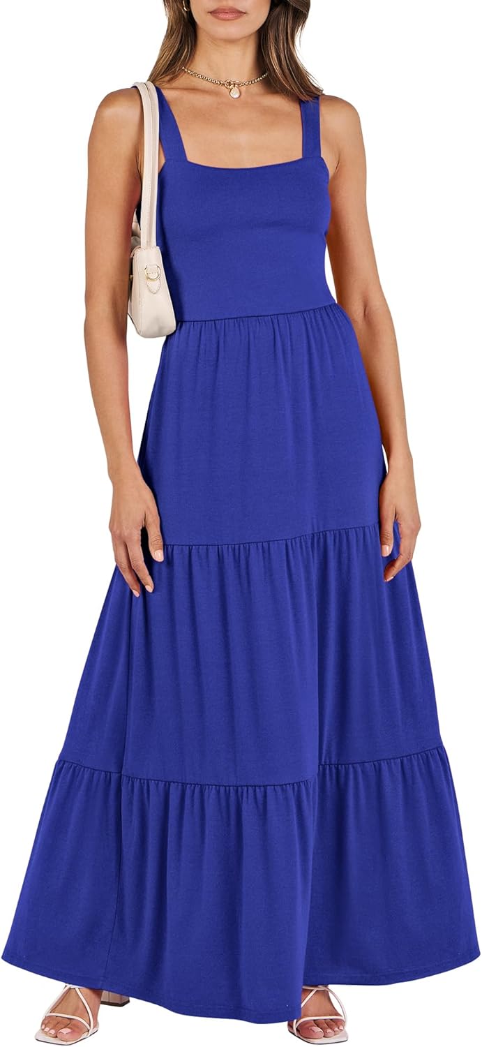 ANRABESS Women's Summer Casual Long Maxi Beach Vacation Dress
