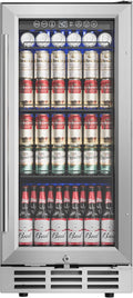 15 in Beverage Refrigerator Cooler - 126 Can Under Counter Fridge