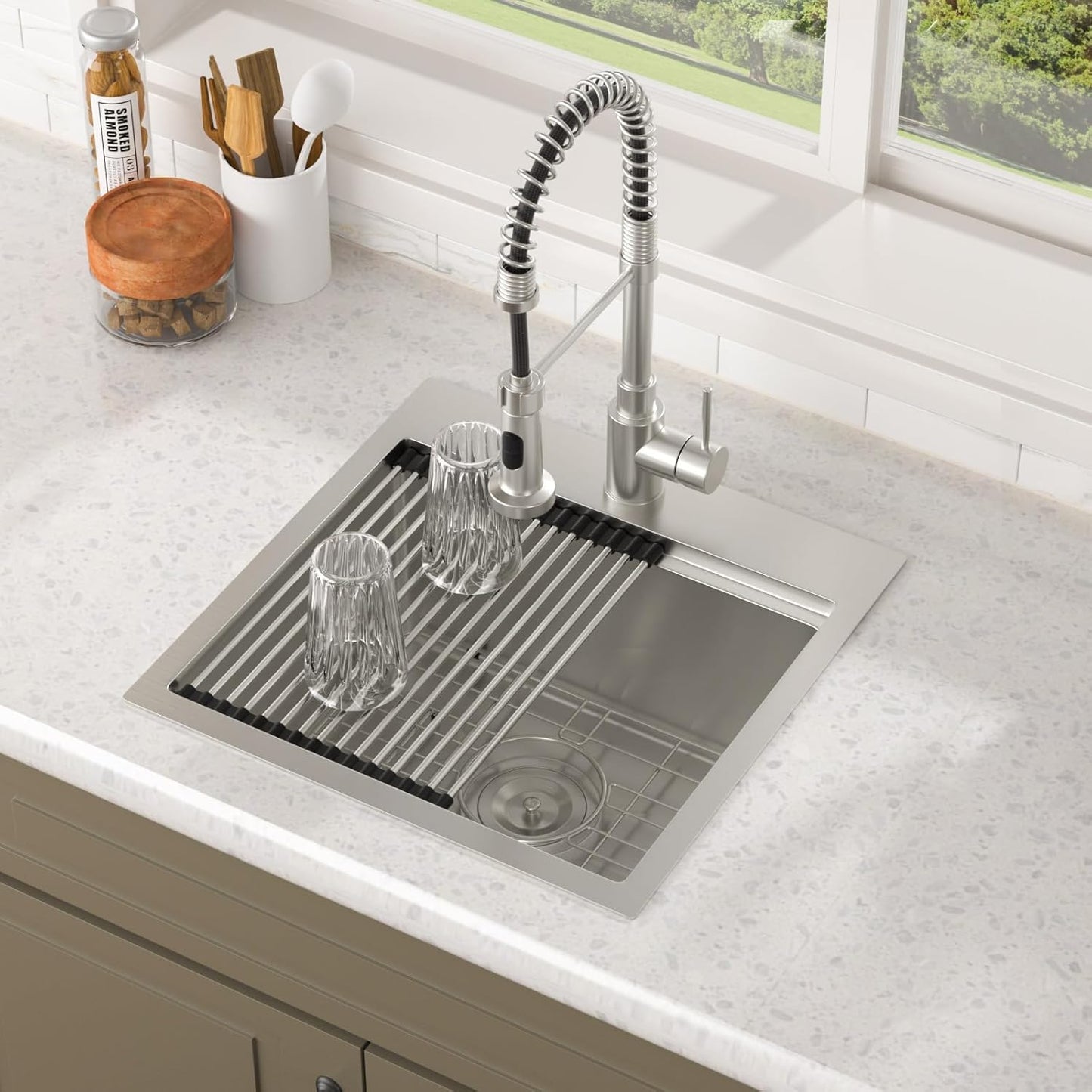 Lordear Stainless Steel Bar Sink 18 Inch Drop In Kitchen Sinks