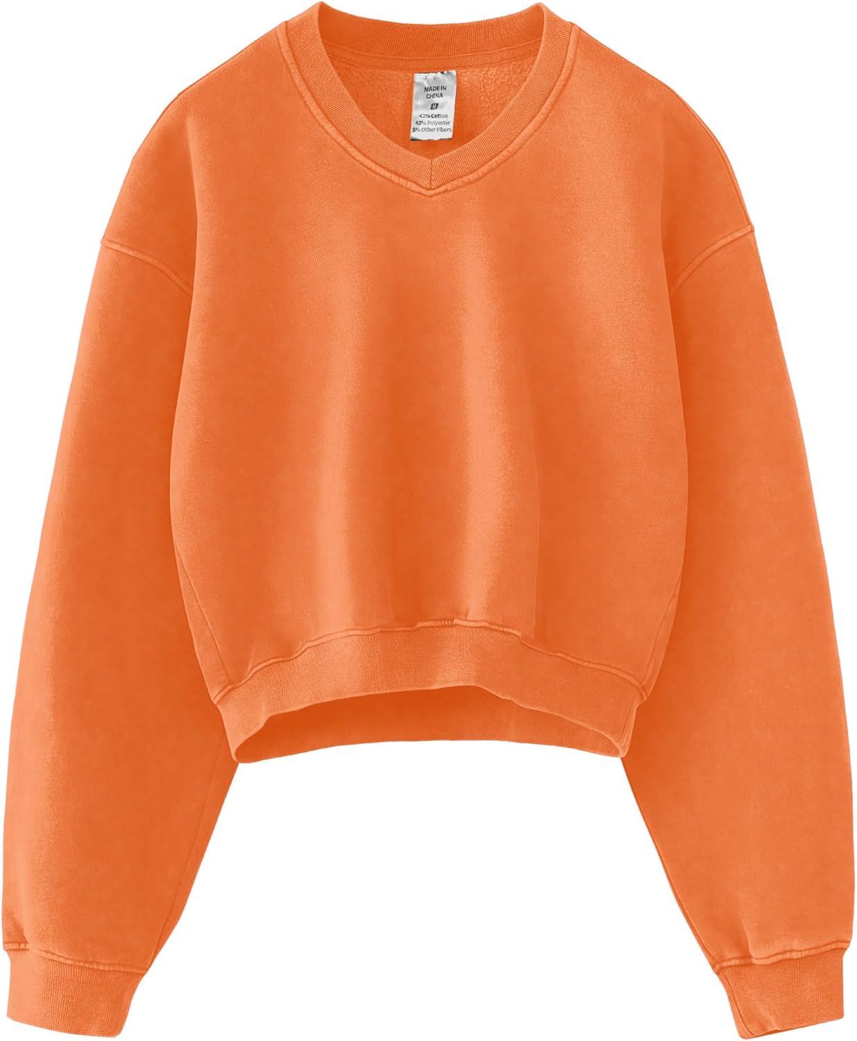 Hatant Women Acid Wash Hoodie - Stylish V-neck Long Sleeve Sweatshirt