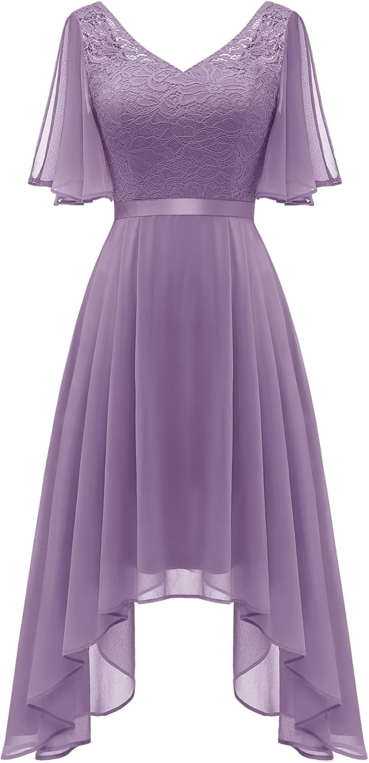 Elegant A Line Lace Cocktail Dress for Homecoming and Parties