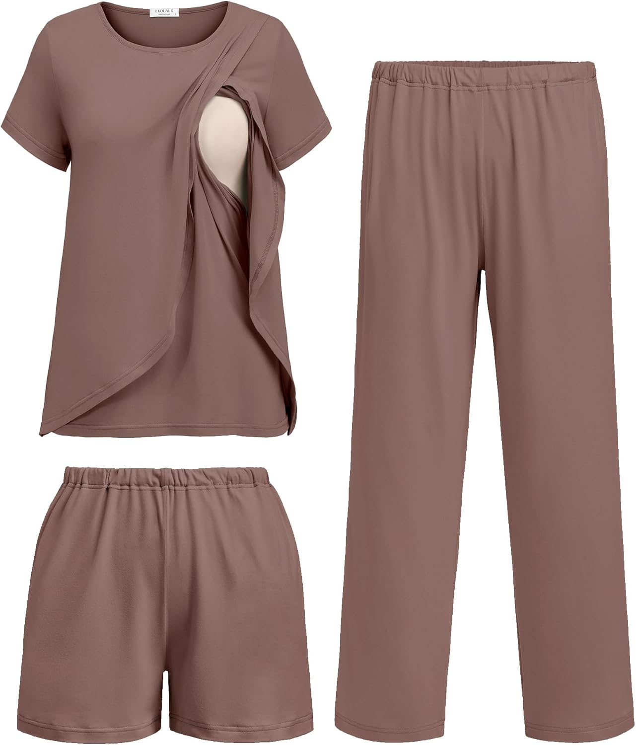 Ekouaer Maternity Nursing Pajamas Set for Comfort and Style