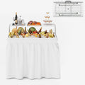 White Outdoor Ice Cooler Folding Table with Extra Shelf - Party Server