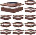 4x4in Solar Post Cap Lights - 12 Pack Outdoor Fence Lights