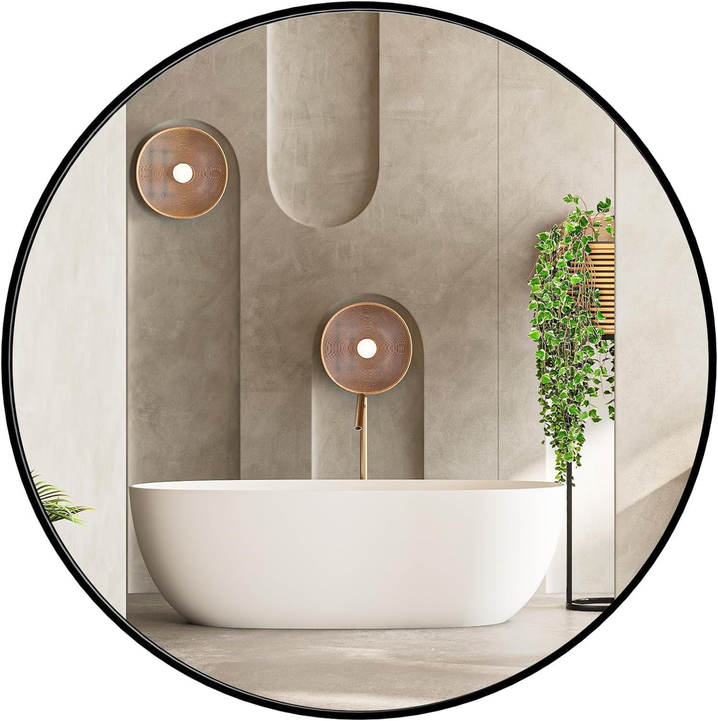 Elegant 24in Round Bathroom Mirrors for Wall Decor and More