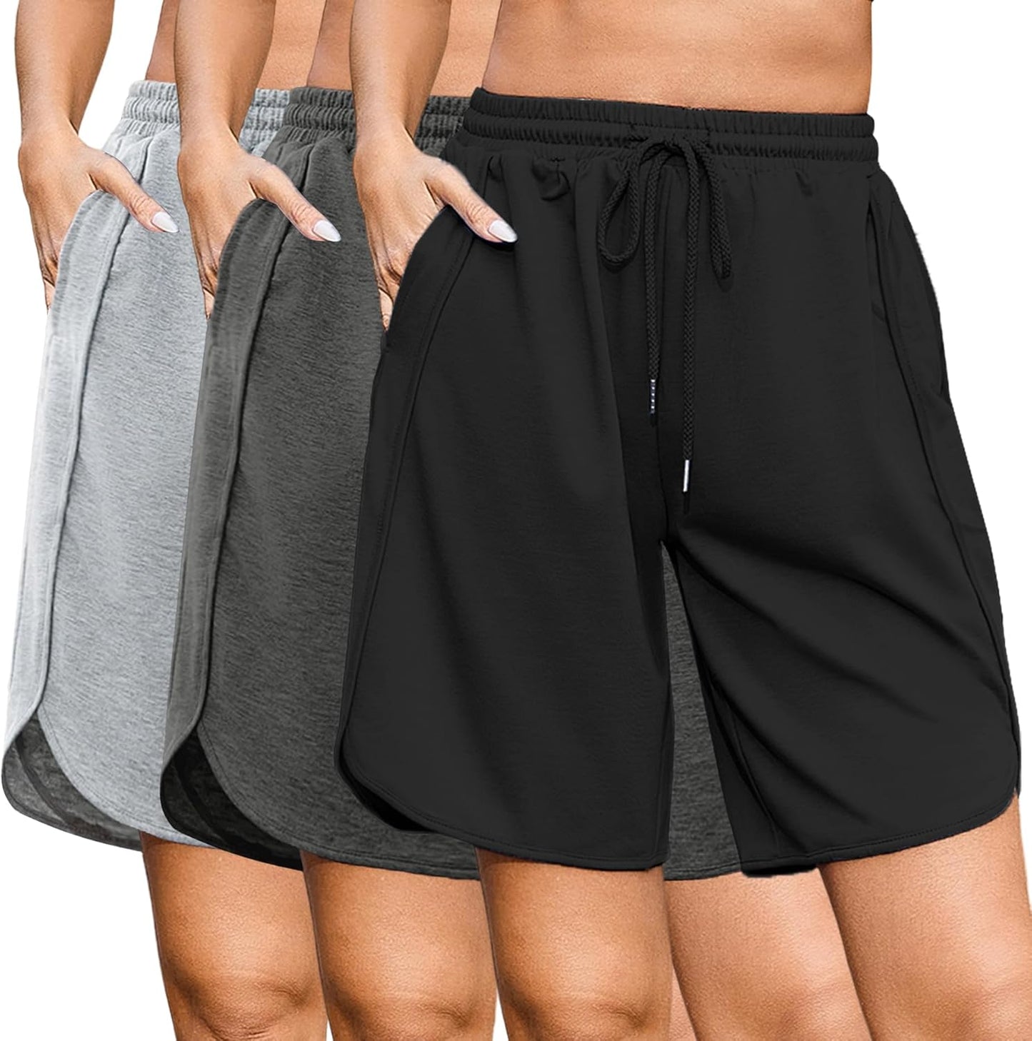 Quenteen Women's Athletic Bermuda Shorts for Casual Comfort